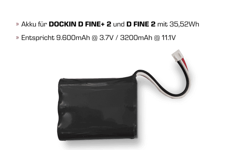 DOCKIN D FINE 2 / D FINE+ 2 Zusatzakku 16 - 20 Std. Akkulaufzeit