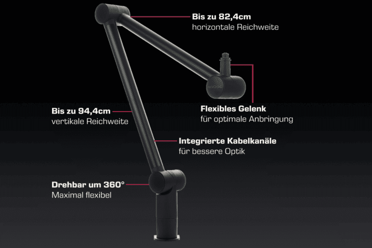 DOCKIN® Premium Mikrofonarm für MP3000